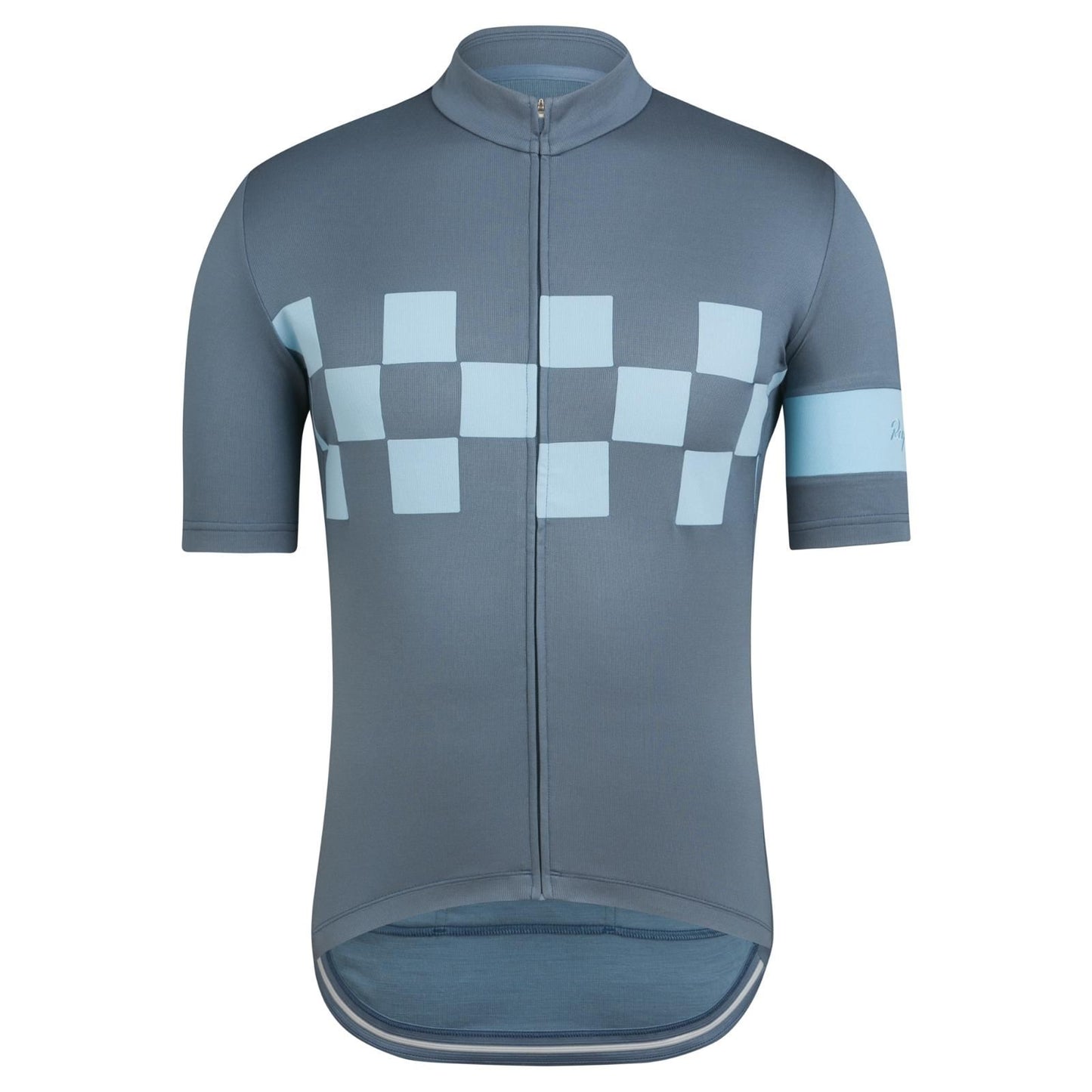 RAPHA Men's Blue Grey Short Sleeve Zip Through Check Cycling Jersey XS BNWT