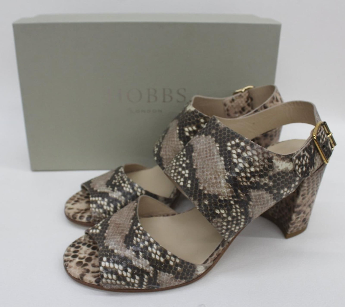 HOBBS Ladies Nude Beige Bethan Slingback Open Toe Sandals Size UK8 EU41 NEW