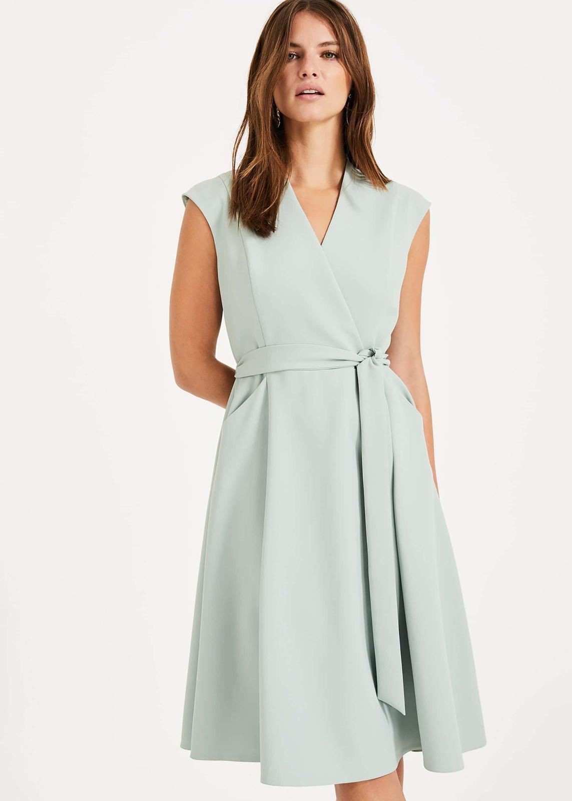 Phase Eight Joyce Belted Fit & Flare Dress Peppermint Size UK16 RRP130