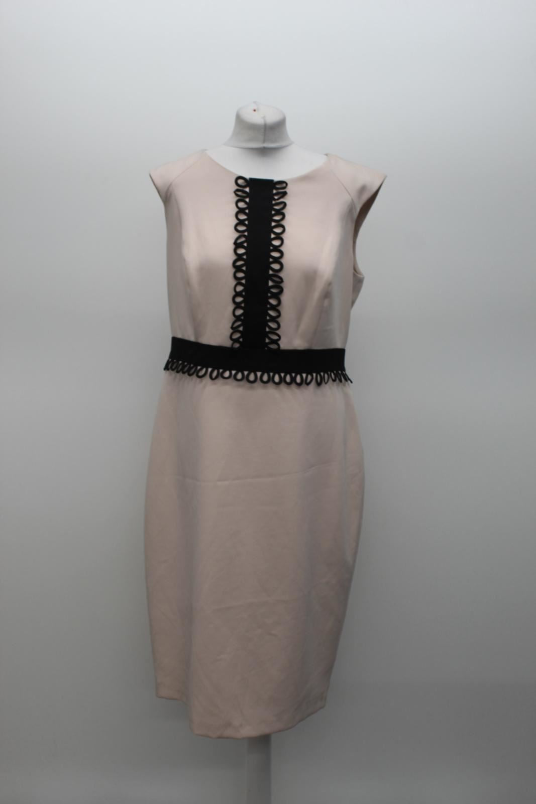 PHASE EIGHT Ladies Cameo Pink Candice Round Neck Sleeveless Dress UK16 NEW