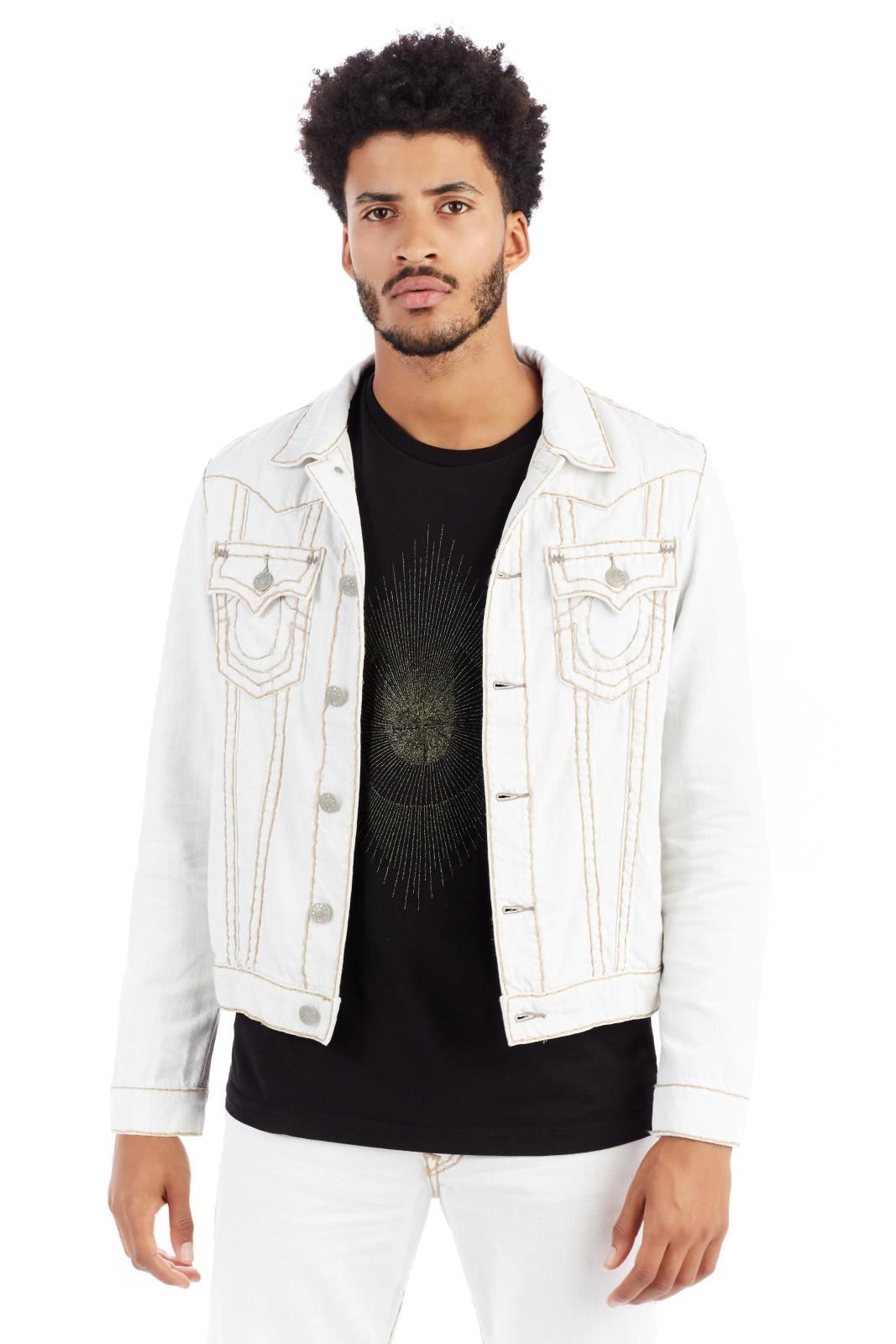 TRUE RELIGION Men's Jimmy Super T Denim Jacket White Light XXXL BNWT RRP329