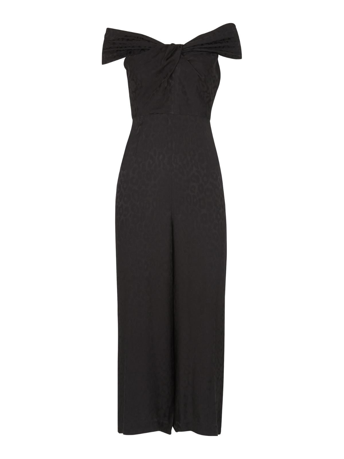 WHISTLES Ladies Black Sleeveless Animal Jacquard Jumpsuit UK12 RRP199 NEW
