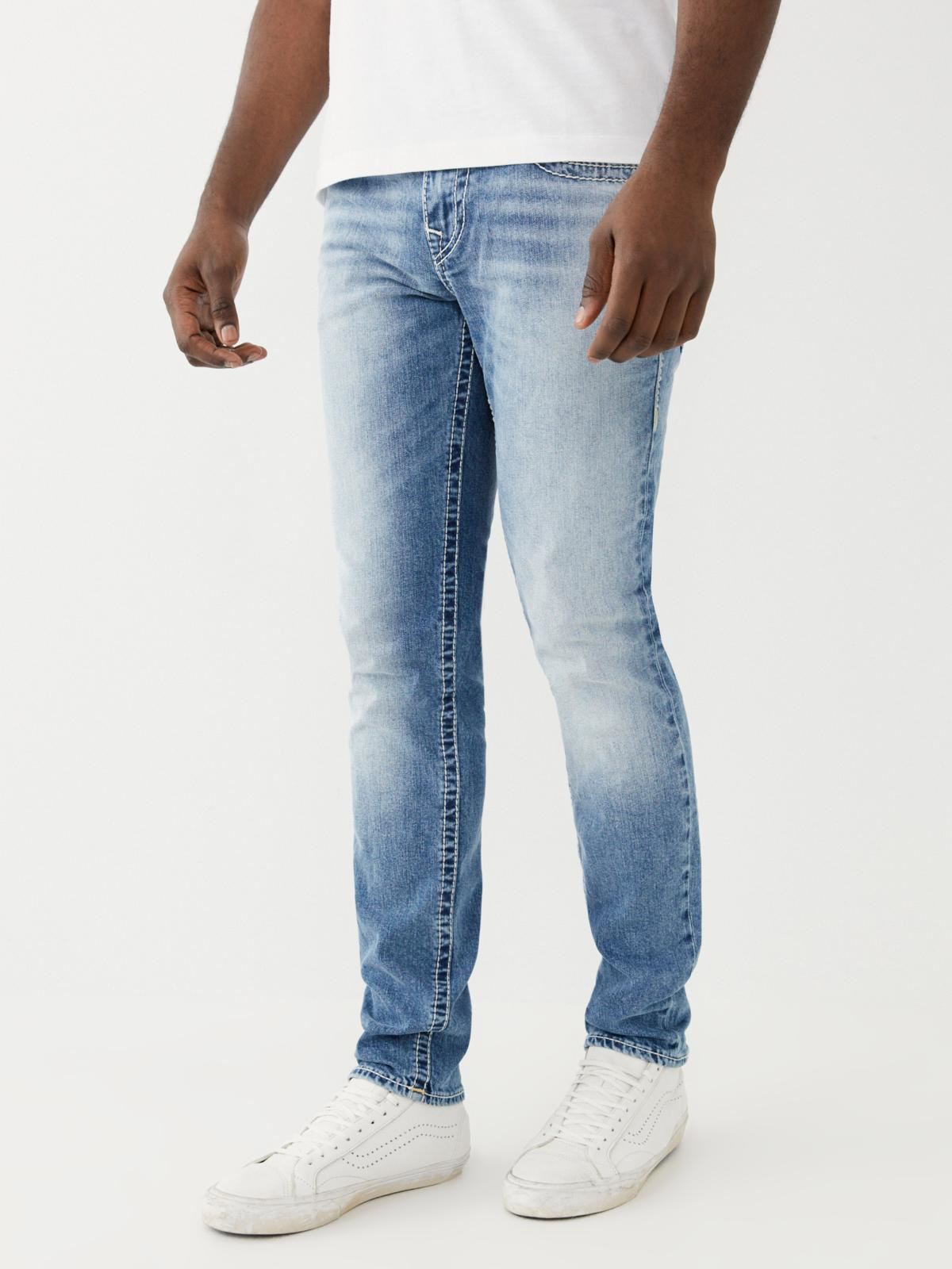 TRUE RELIGION Men's Light Blue Rocco Flap Big T Skinny Jeans W29 RRP179 BNWT