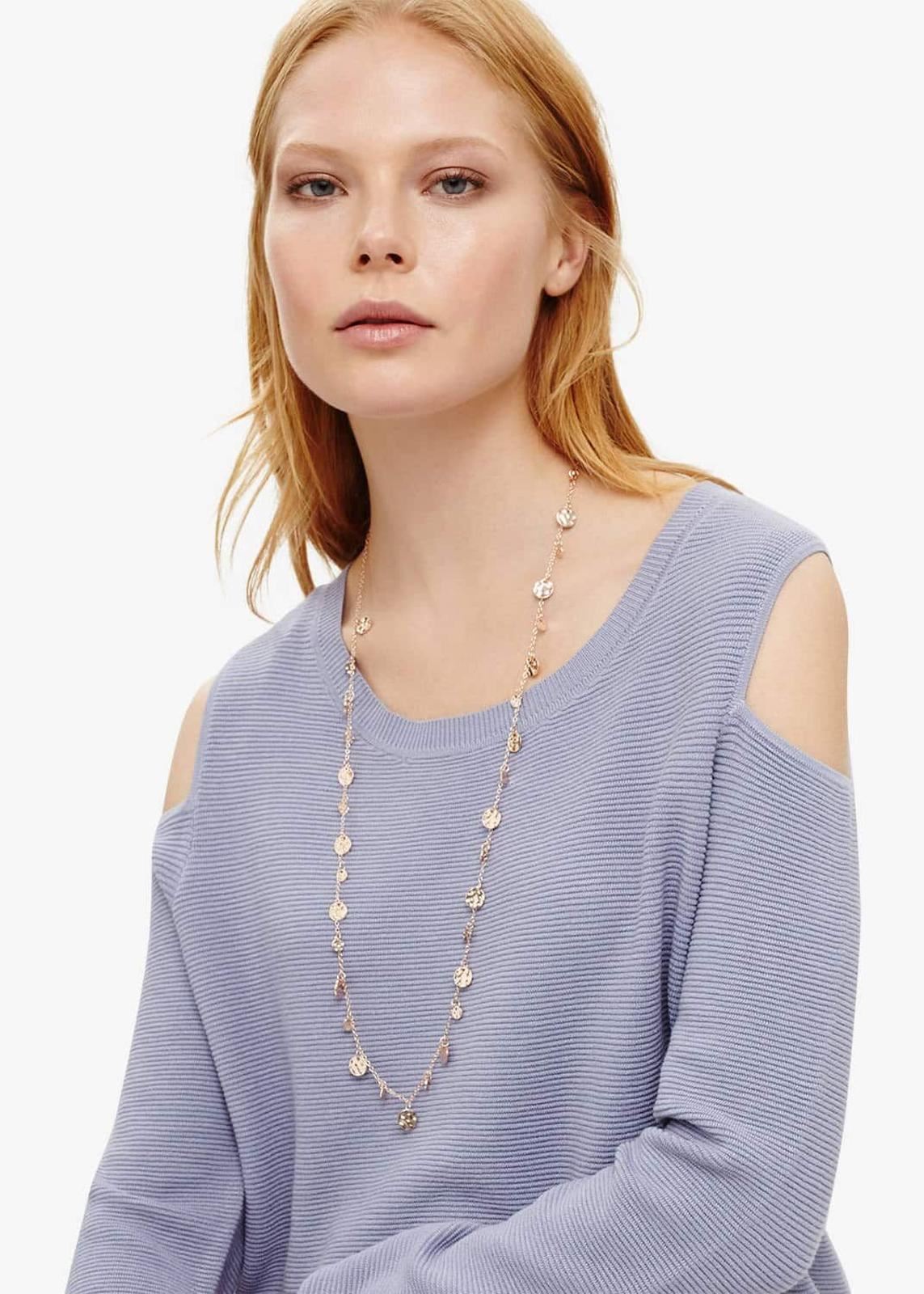 Phase Eight Daniela Coin Station Rope Necklace Rose Gold RRP29