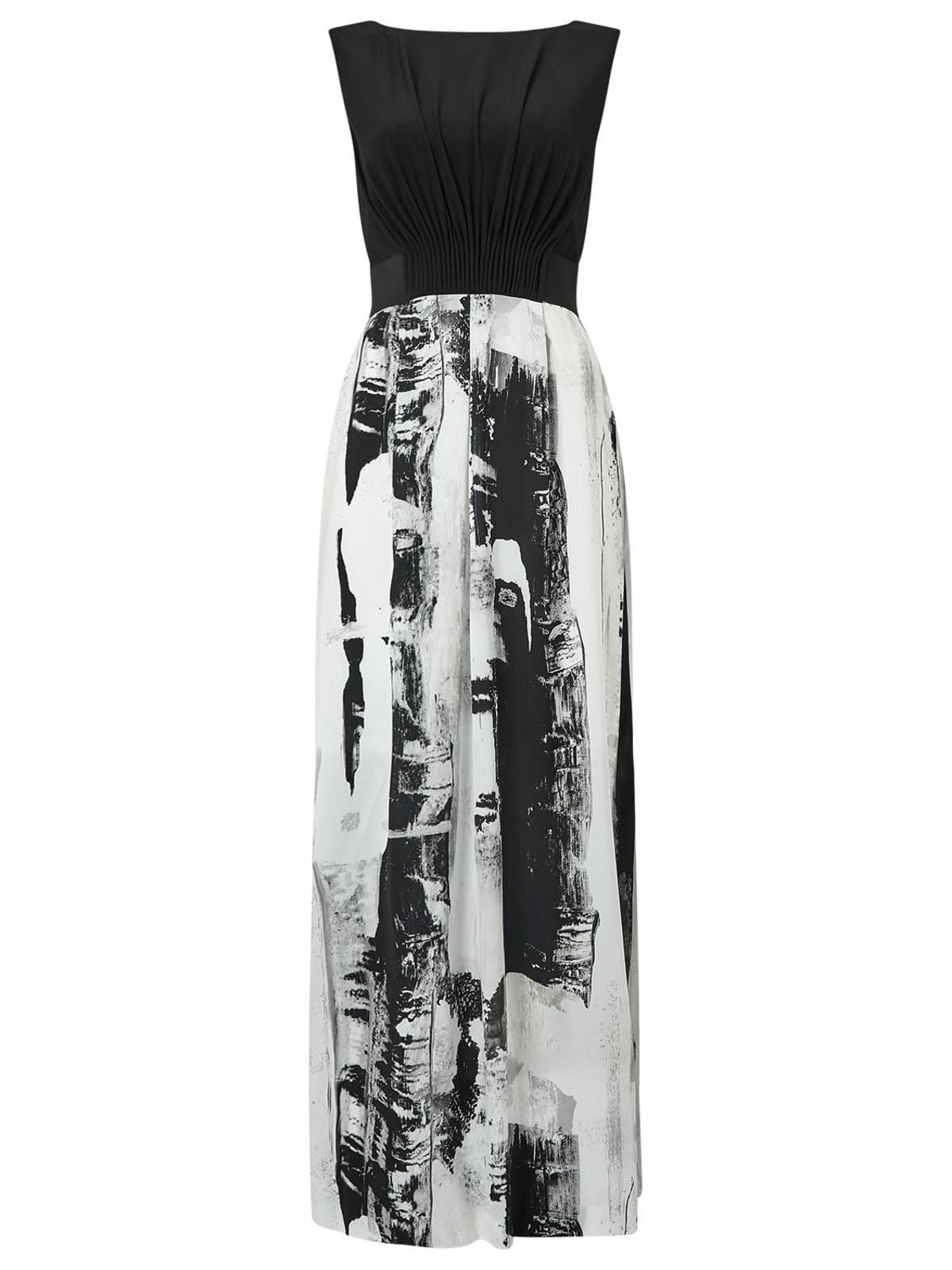 PHASE EIGHT Ladies Black/Multi Sleeveless Claireen Maxi Dress Size UK6 BNWT