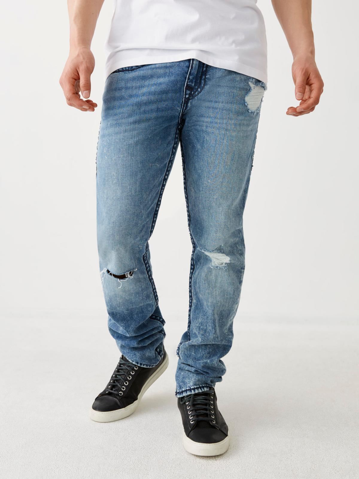 TRUE RELIGION Men's Blue Rocco No Flap Super T Slim Jeans Size W42 RRP249 BNWT