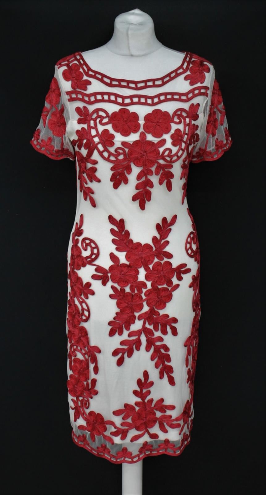 PHASE EIGHT Ladies Ivory Floral Knee Length Sienna Dress UK12 RRP199 NEW