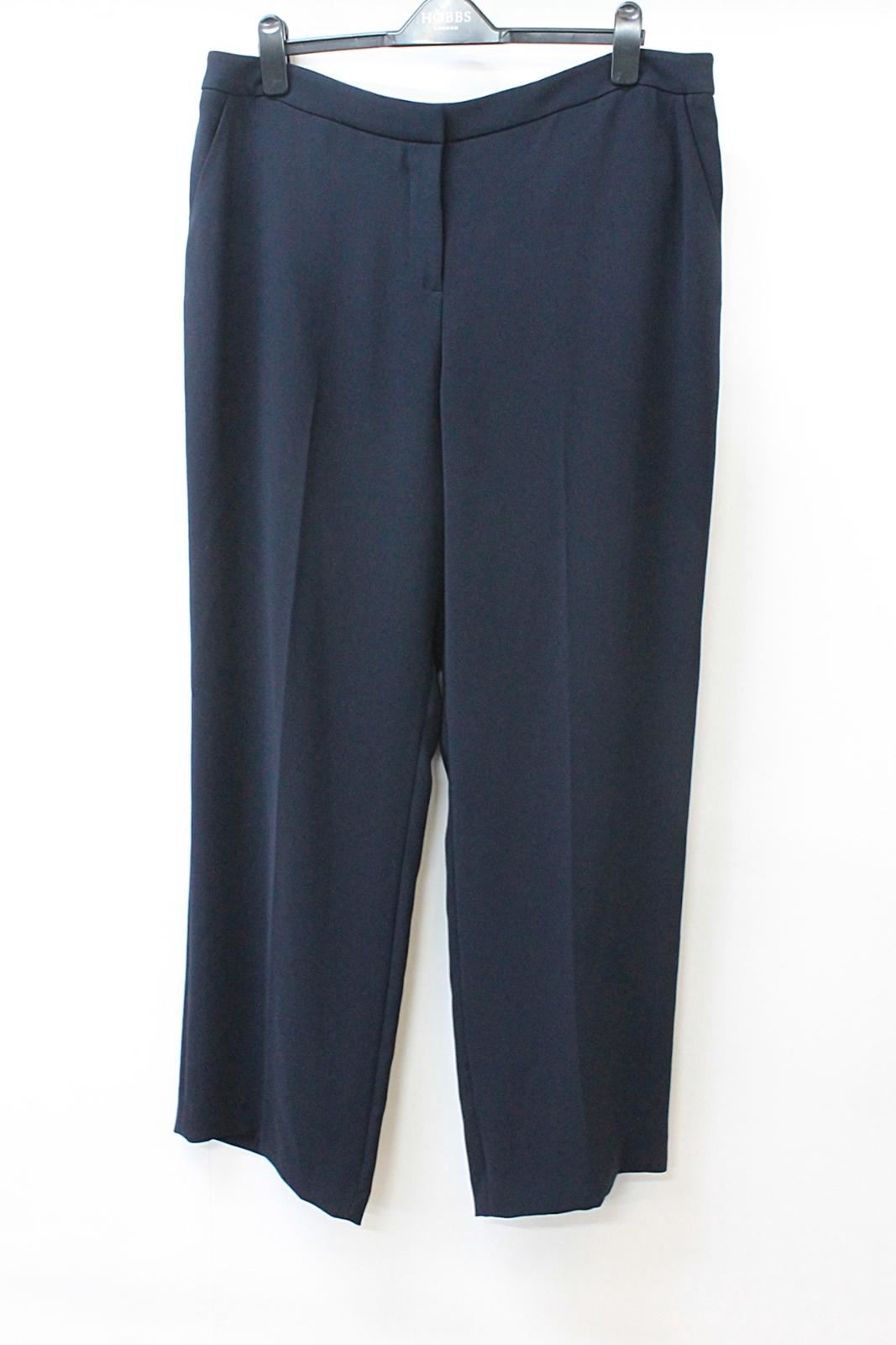 HOBBS Ladies Lynsey Navy Straight Zip Fly Tailored Trousers UK6 EU34 BNWT