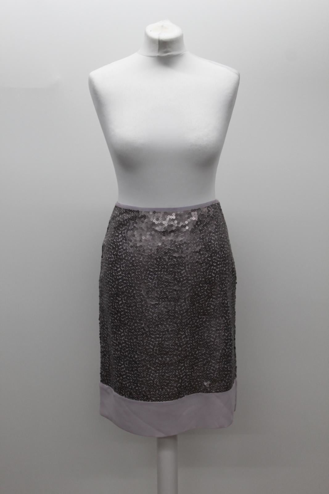 HOBBS Ladies Iris Lilac Purple Sequined Knee Length Pencil Skirt UK8 BNWT RRP129