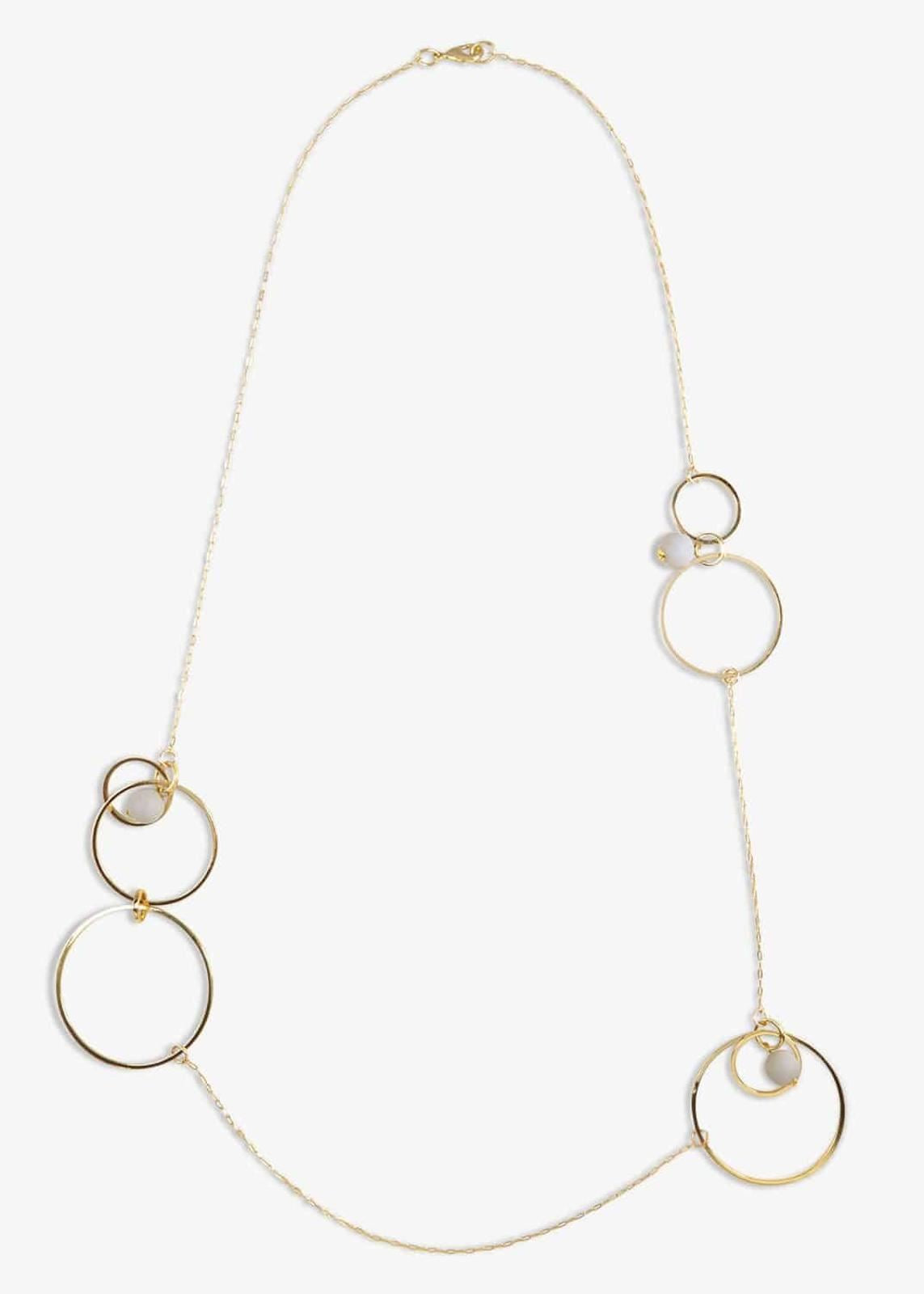 Phase Eight Darcey Ball and Link Necklace Gold RRP29