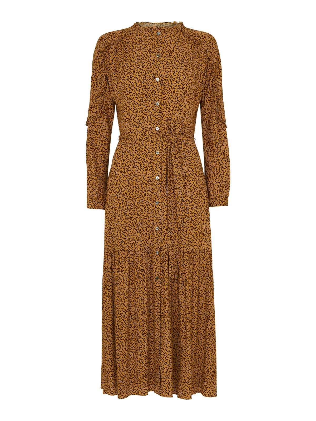WHISTLES Renee Autumn Floral Dress Yellow Multi Long Sleeved UK4 BNWT RRP169