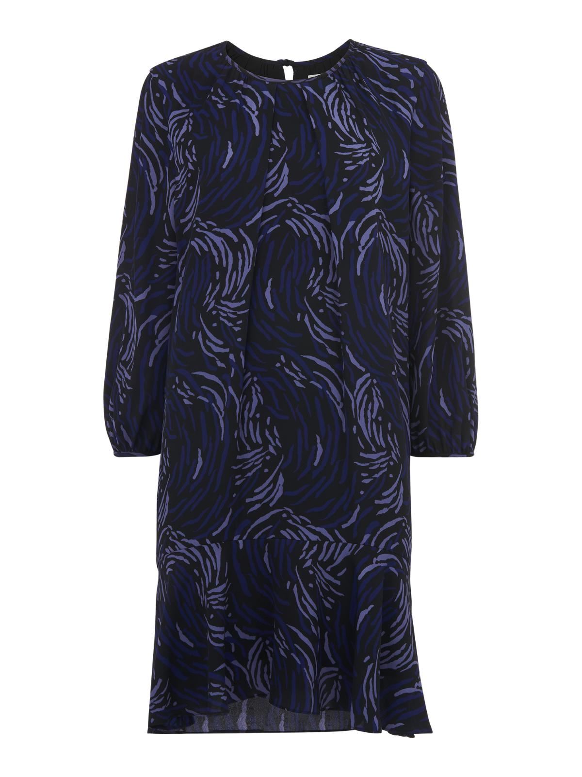 WHISTLES Renata Reed Print Dress Purple/Multi UK6 RRP149 BNWT