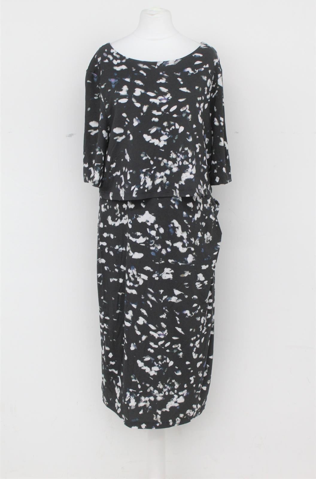 knee length dresses for ladies PHASE EIGHT Ladies Black Jago Print Layered Stretch Knee Length Dress –  Fashion Outlet by Stuff U Sell