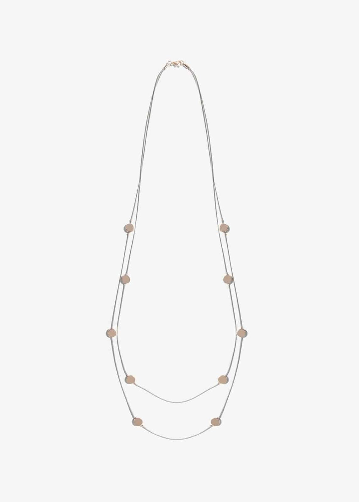 Phase Eight Cotton Cadence Long Necklace Grey/Rose Green RRP29