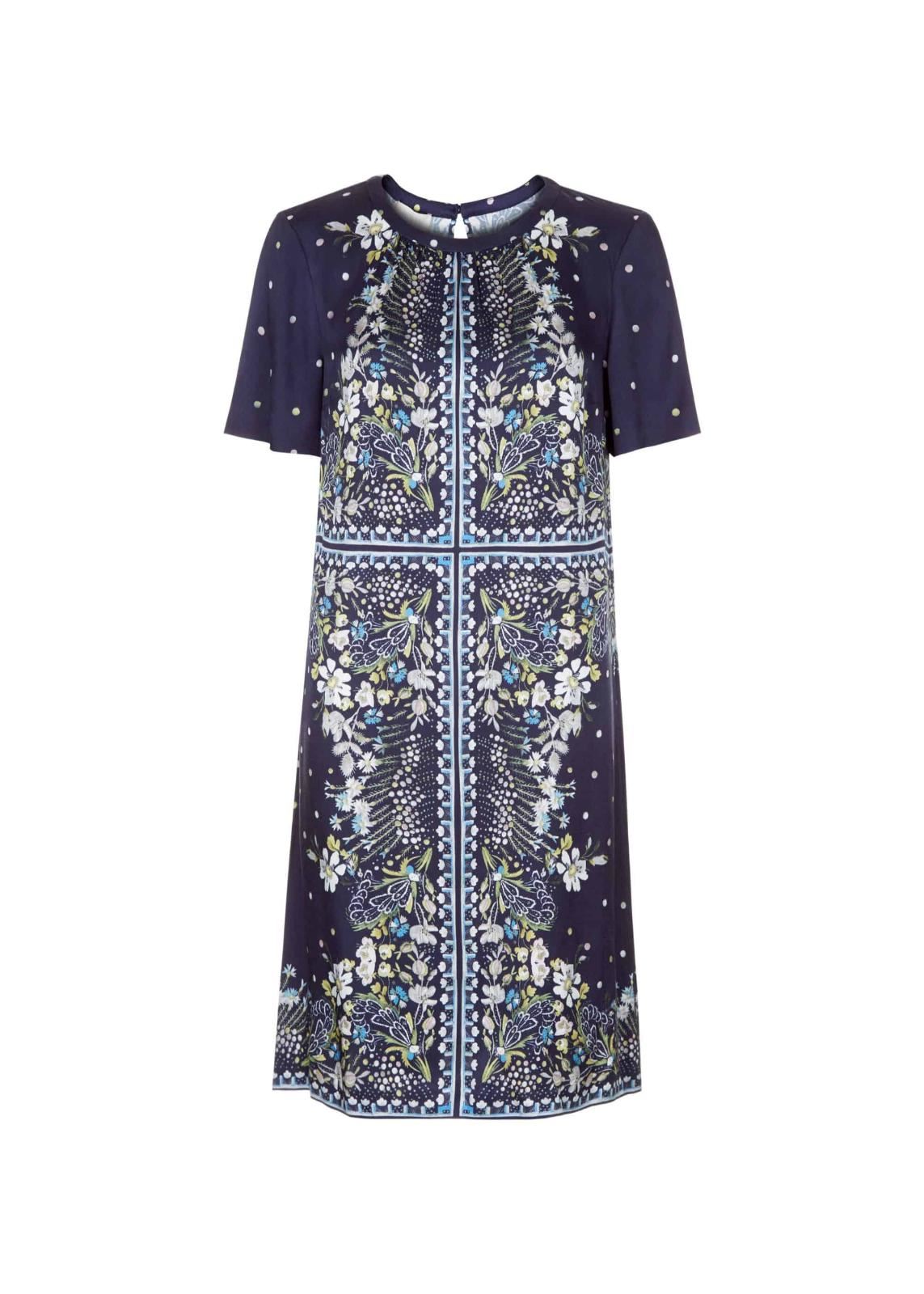 Hobbs Augusta Tunic Navy Multi Size UK8 RRP149