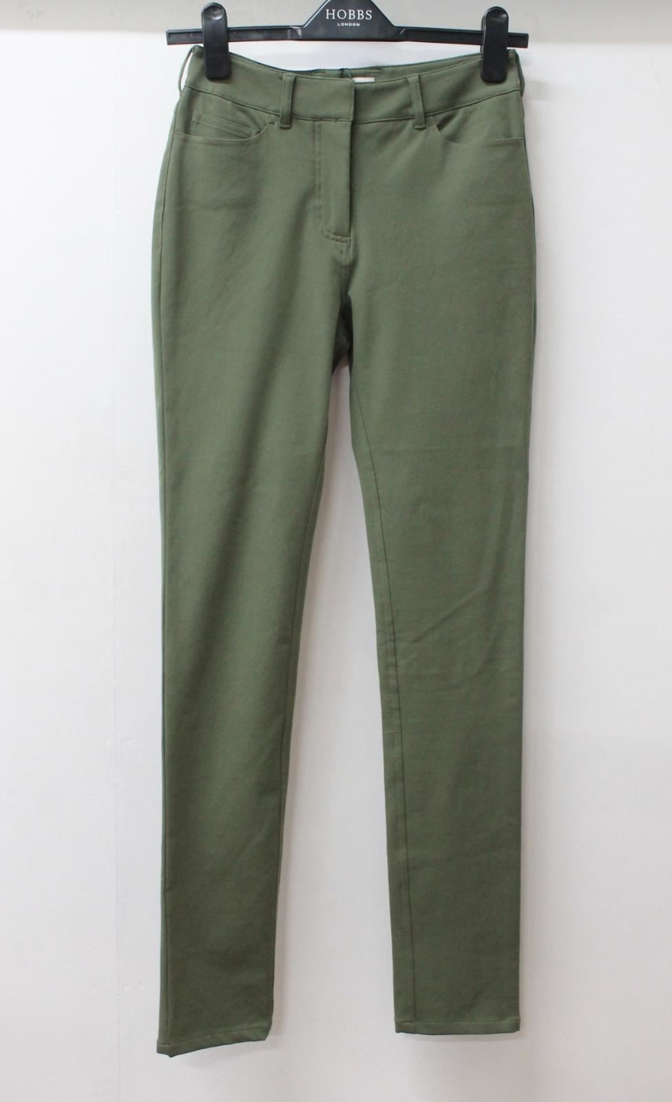 HOBBS Ladies Amanda Khaki Stretch Skinny Zip Cotton Blend Jeans UK6 NEW RRP85