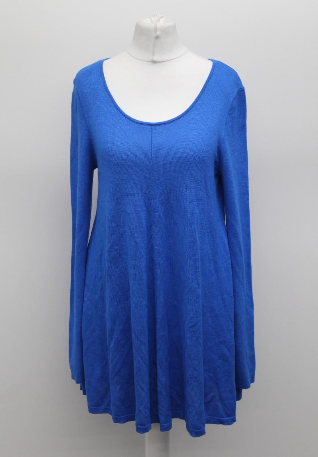 PHASE EIGHT Ladies Cobalt Blue Cali Swing Long Sleeve Knitted Top UK8 BNWT