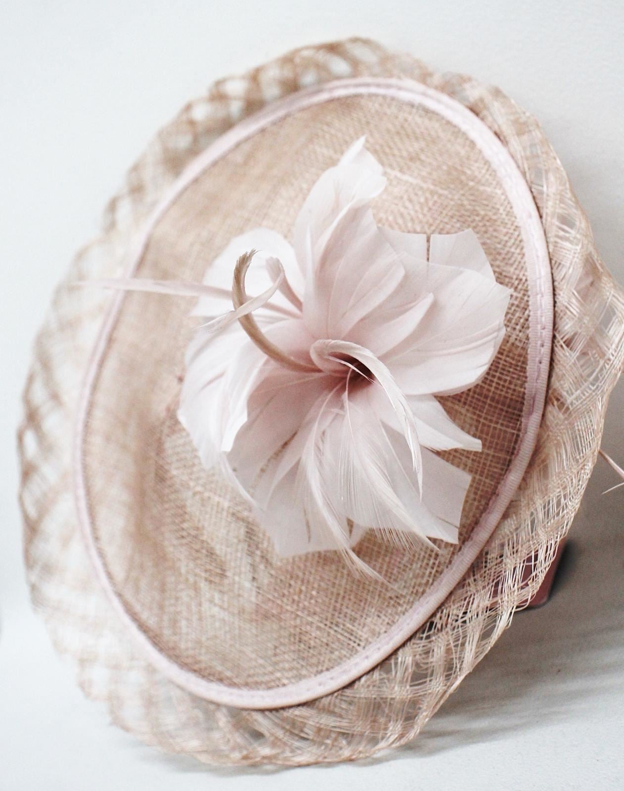PHASE EIGHT Ladies Petal Pink Feather Disc 'Victoria' Fascinator Headband BNWT