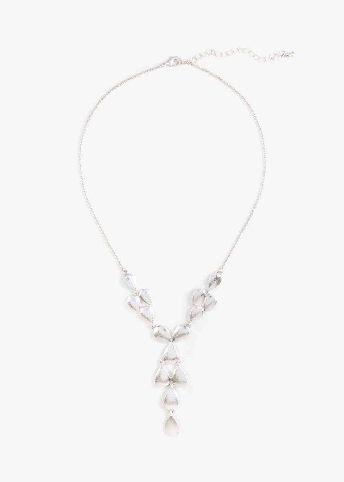 Phase Eight Alison Teardrop Necklace Silver RRP25
