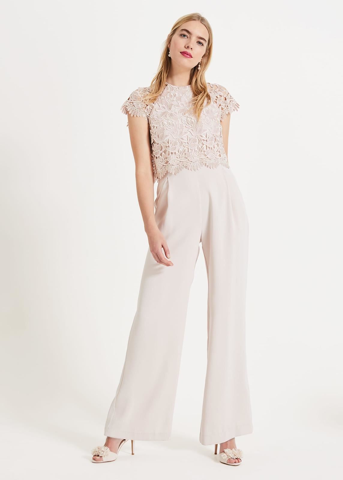 Phase Eight Katy Lace Jumpsuit Cameo Size UK8 RRP160