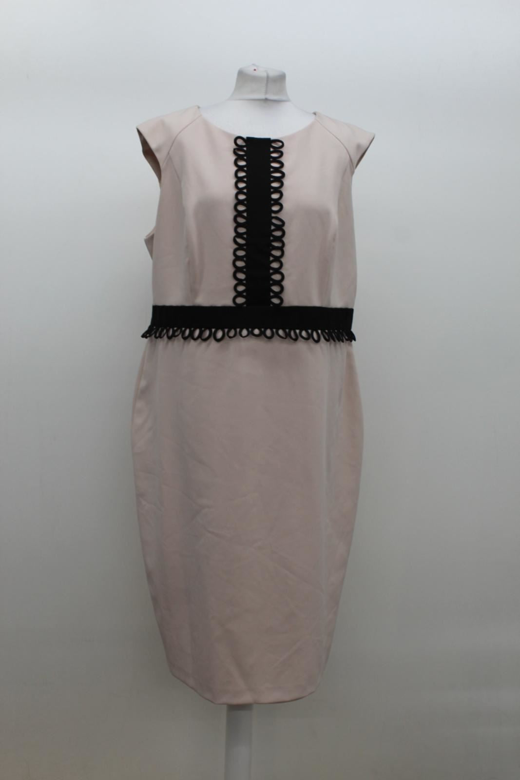 PHASE EIGHT Ladies Cameo Pink Candice Round Neck Sleeveless Dress UK20 NEW