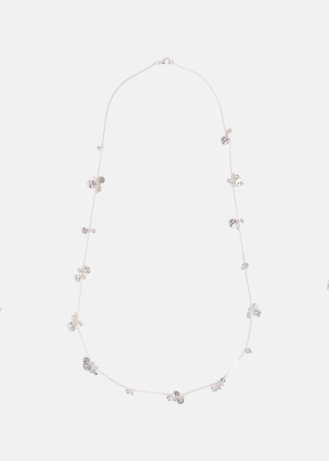 Phase Eight Farah Disc Rope Necklace Silver RRP29