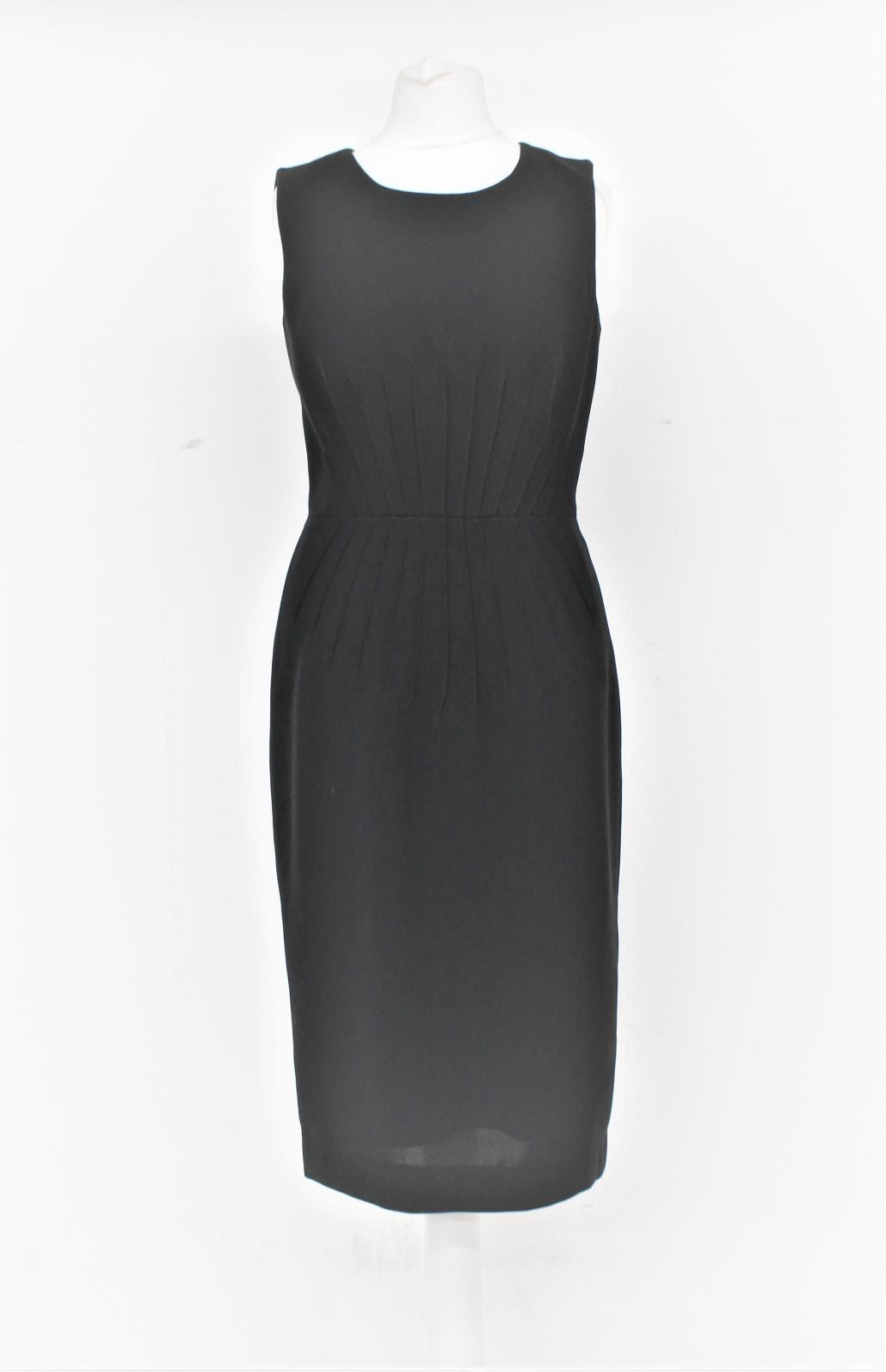 HOBBS Ladies Black Sleeveless Knee Length Juliette Shift Dress UK8 NEW RRP129