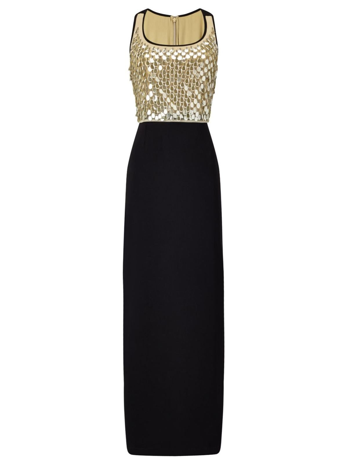 PHASE EIGHT Ladies Black Champagne Teardrop Embellished Fiorella Dress UK16 BNWT