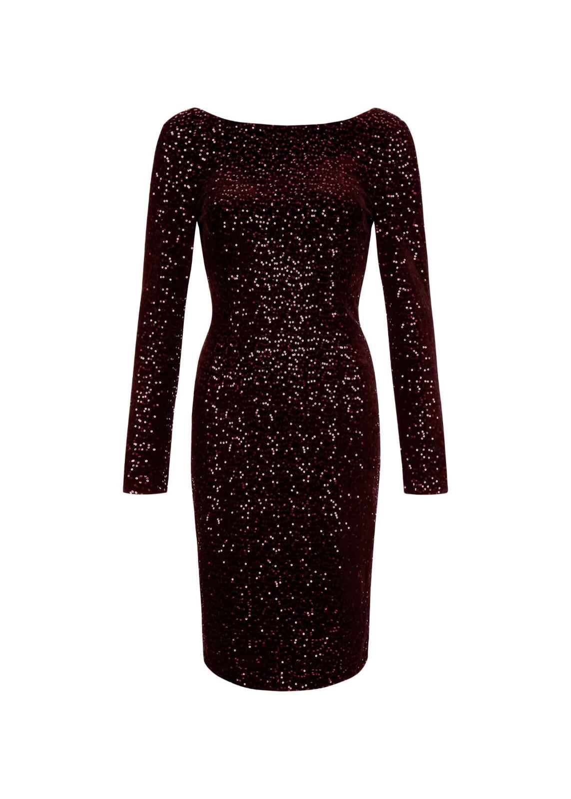 Hobbs Sawyer Shift Dress Plum Black Size UK6 RRP199
