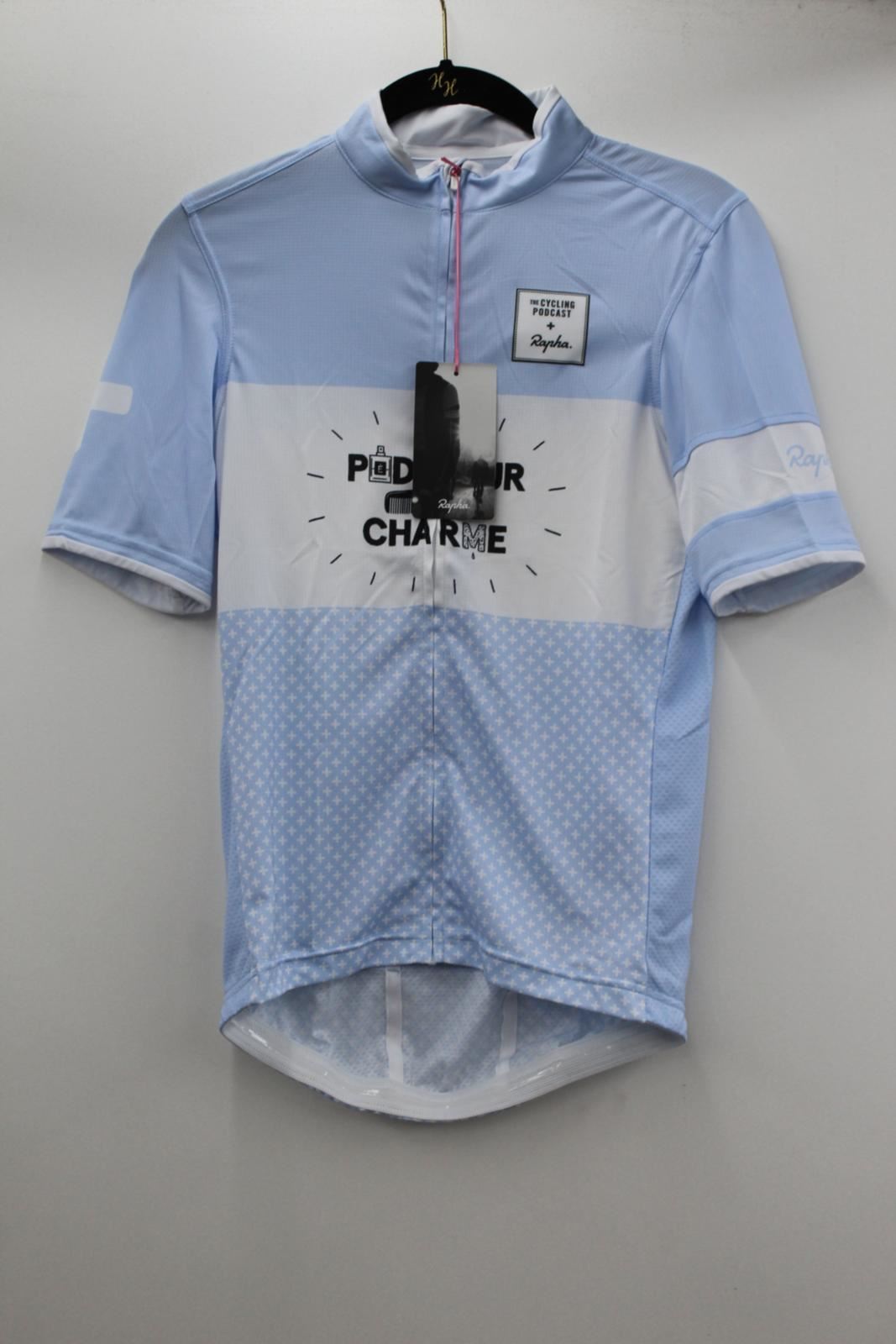 RAPHA Men's Blue The Cyclist Podcast Short Sleeve Lightweight Jersey S NEW