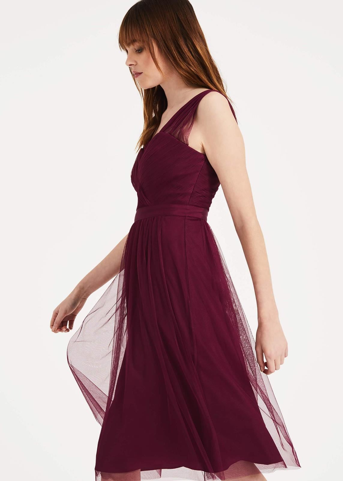Phase Eight Romy Tulle Fit & Flare Dress Magenta Size UK8 RRP140