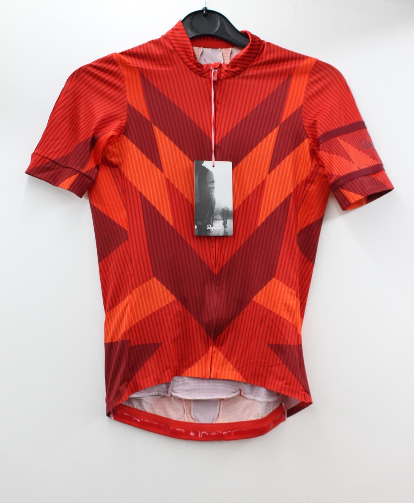 RAPHA Men's Red/Orange Hidden Leaves Souplesse Cycling Jersey II XS BNWT