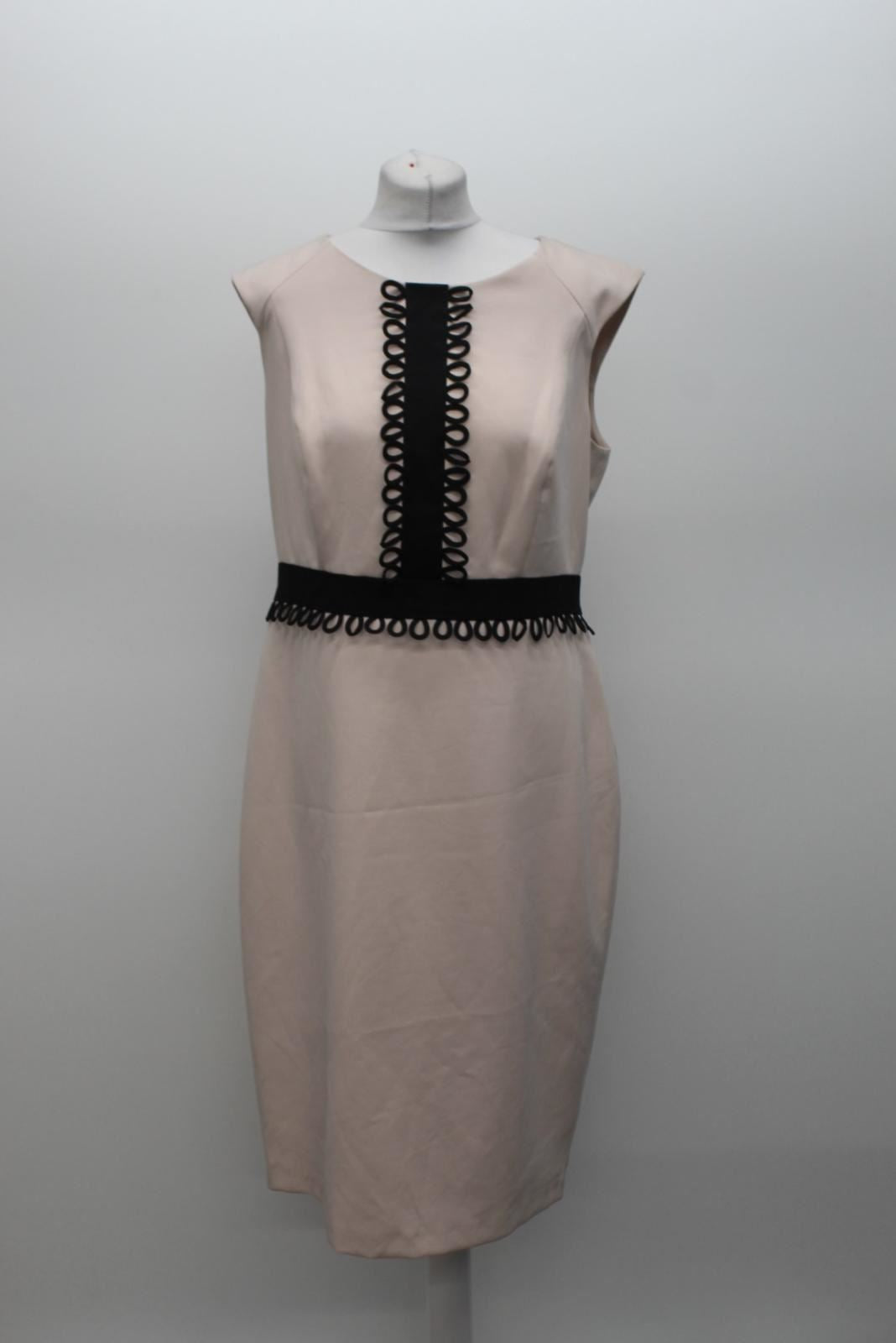 PHASE EIGHT Ladies Cameo Pink Candice Sleeveless Round Neck Dress UK16 NEW