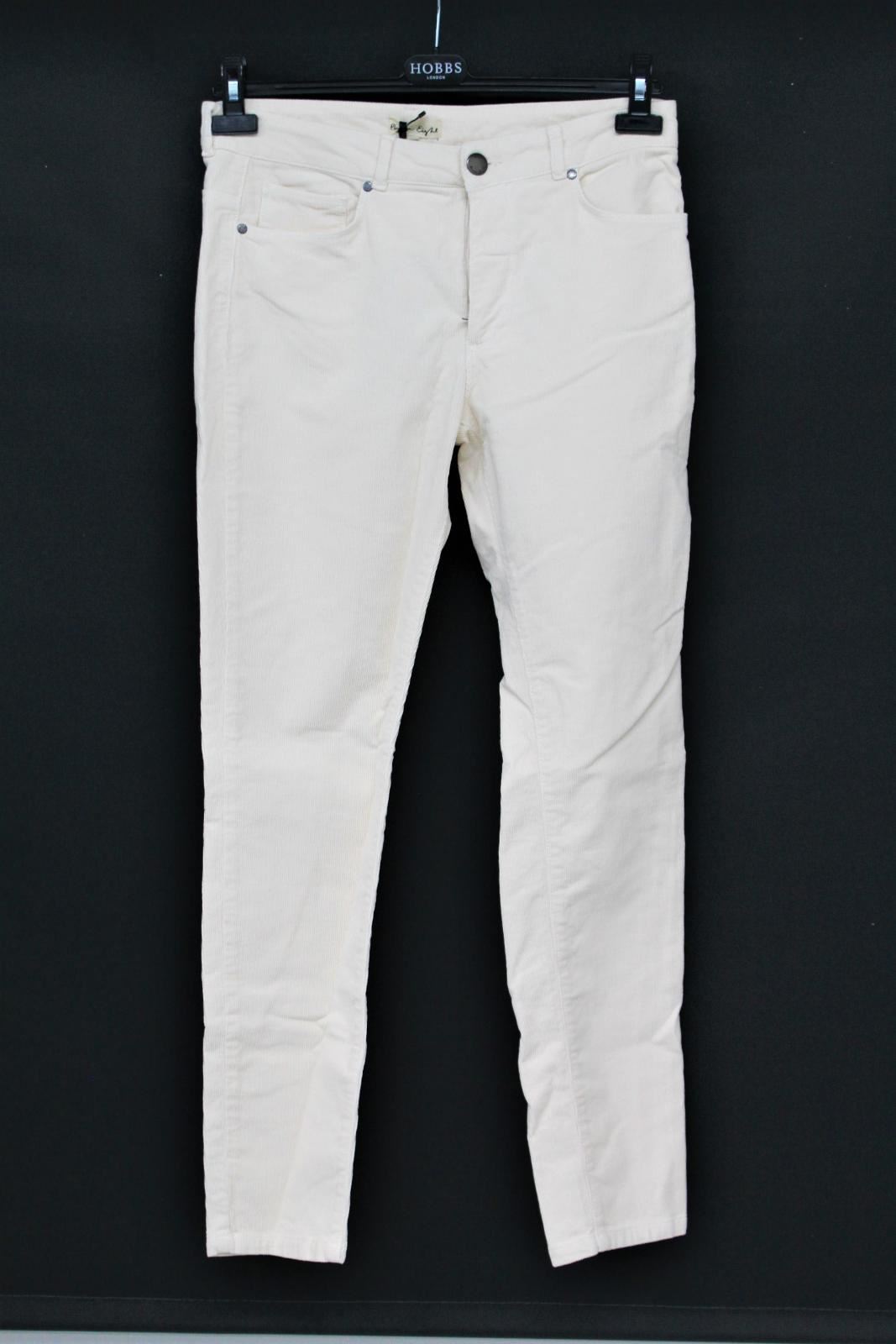 PHASE EIGHT Men's Winter White Cotton Zipped Foebee Corduroy Jeans UK12 NEW