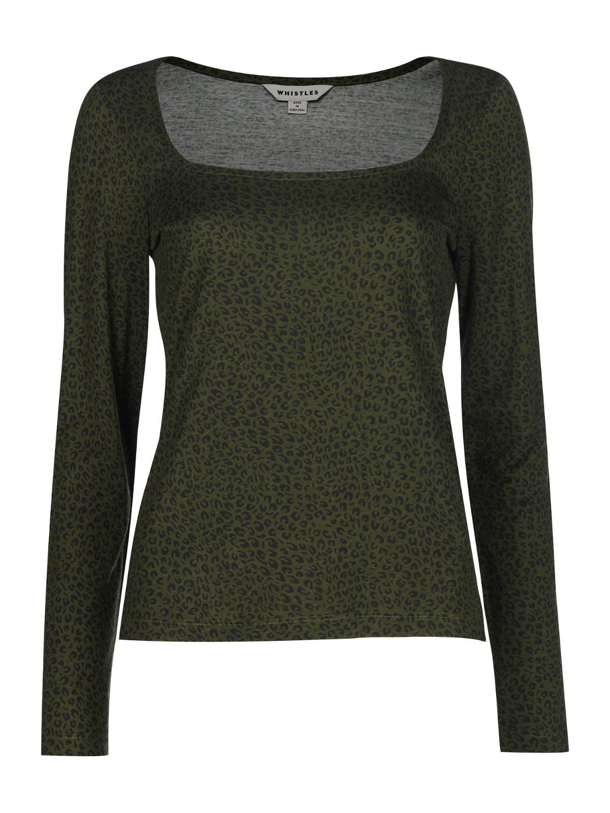 WHISTLES Ladies Khaki Green Mini Leopard Print Square Neck Top UK6 BNW –  Fashion Outlet by Stuff U Sell