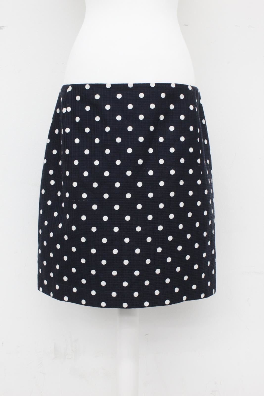 HOBBS Ladies Navy/Ivory Polka Dot Vintage Style A-Line Skirt UK16 NEW RRP85