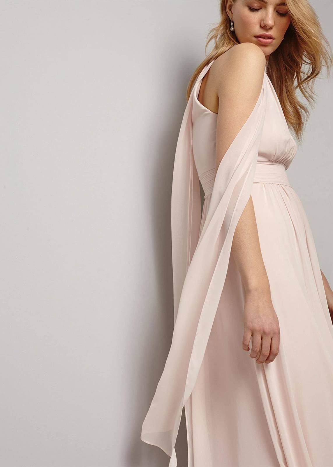 Phase Eight Roxi Maxi Bridesmaid Sleeveless Dress Pale Lipstick Size UK12 RRP140