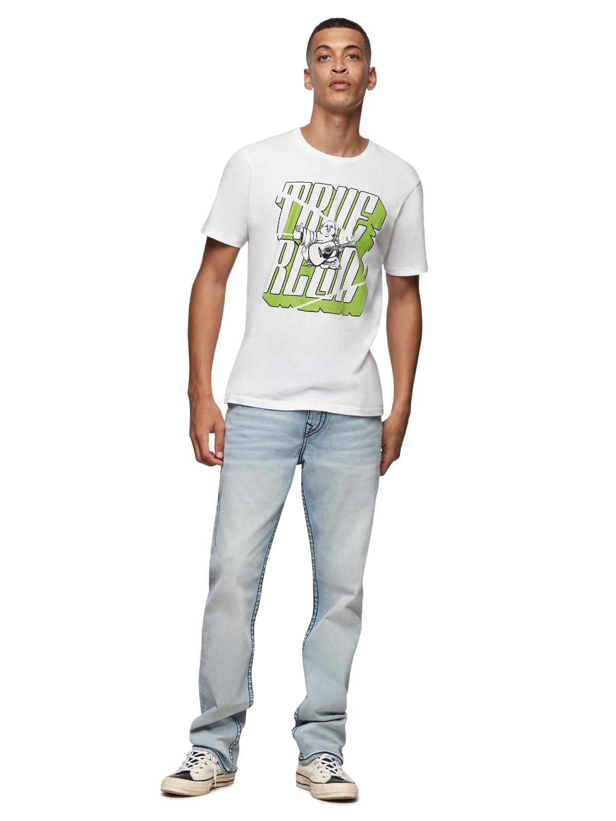TRUE RELIGION Men's White Cotton Fit Crew Neck Buddha T-shirt XXL RRP 109 BNWT