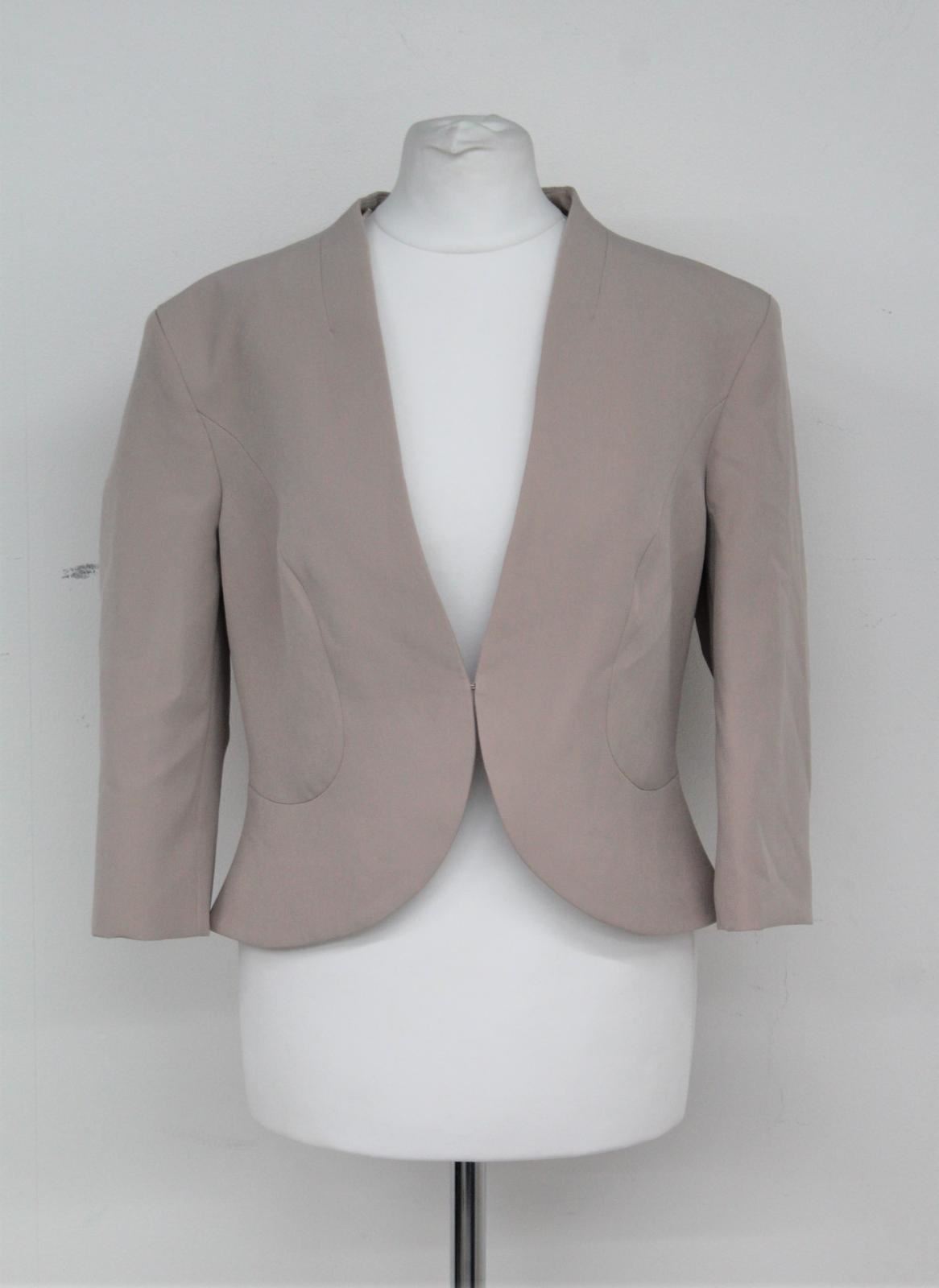 PHASE EIGHT Ladies Latte Beige Cropped Tammy Pea Jacket UK14 NEW RRP120