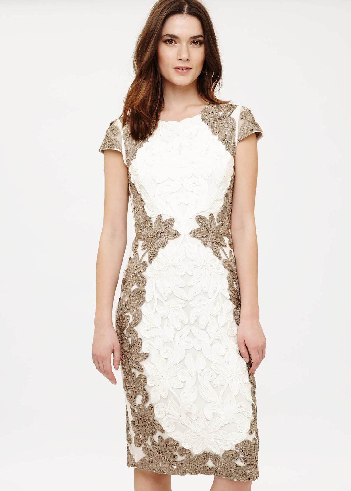 Phase Eight Cornelia Tapework Lace Sheath Dress Praline/Cream Size UK1 Fashion Outlet by Stuff U Sell Phase Eight Cornelia Tapework Lace Sheath Dress Praline/Cream Size UK1 Fashion Outlet by Stuff U Sell