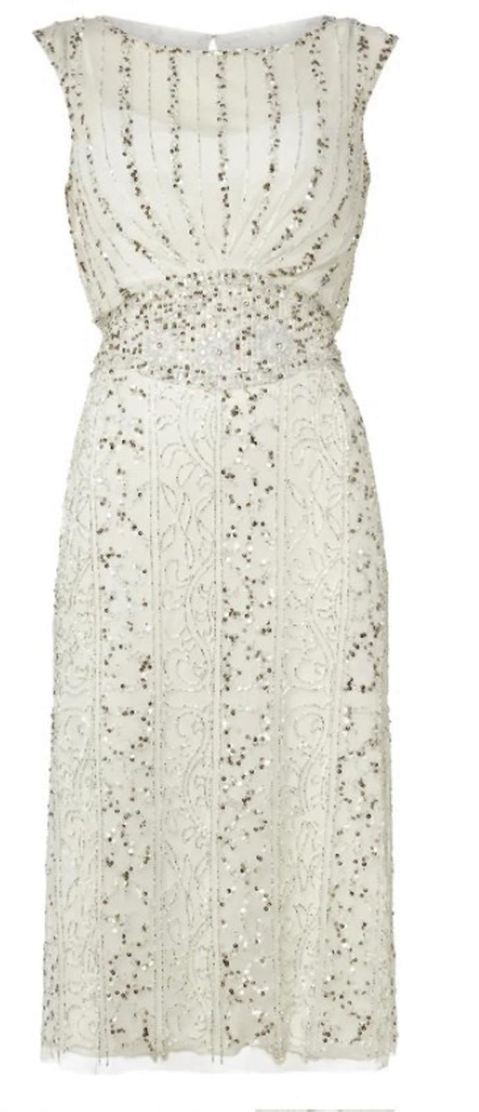 PHASE EIGHT Ladies Ivory White Knee Length Hallie Bridal Dress UK16 BNWT