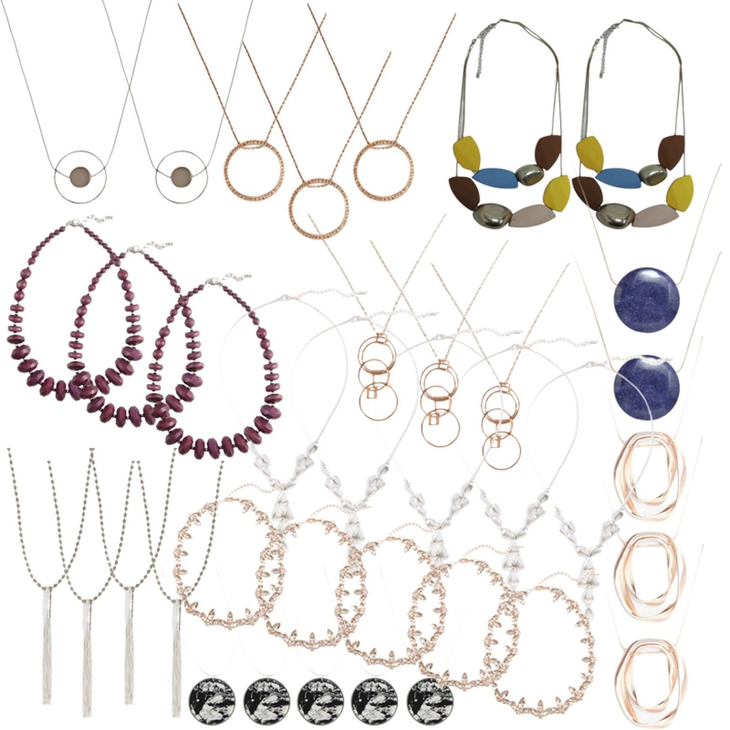 PHASE EIGHT Job Lot 37-pcs Ladies Jewellery Pendant Bead Necklaces RRP £1000