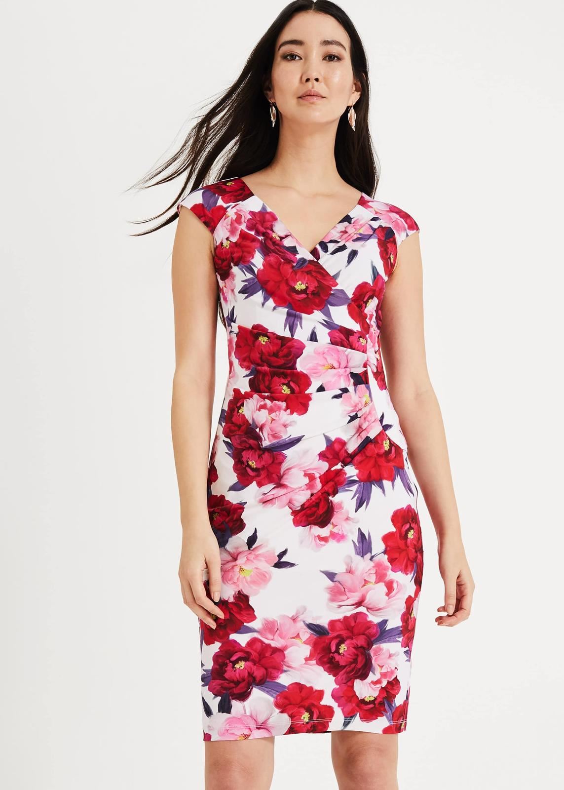 Phase Eight Elba Rose Sheath Dress Multicoloured Size UK8 RRP99