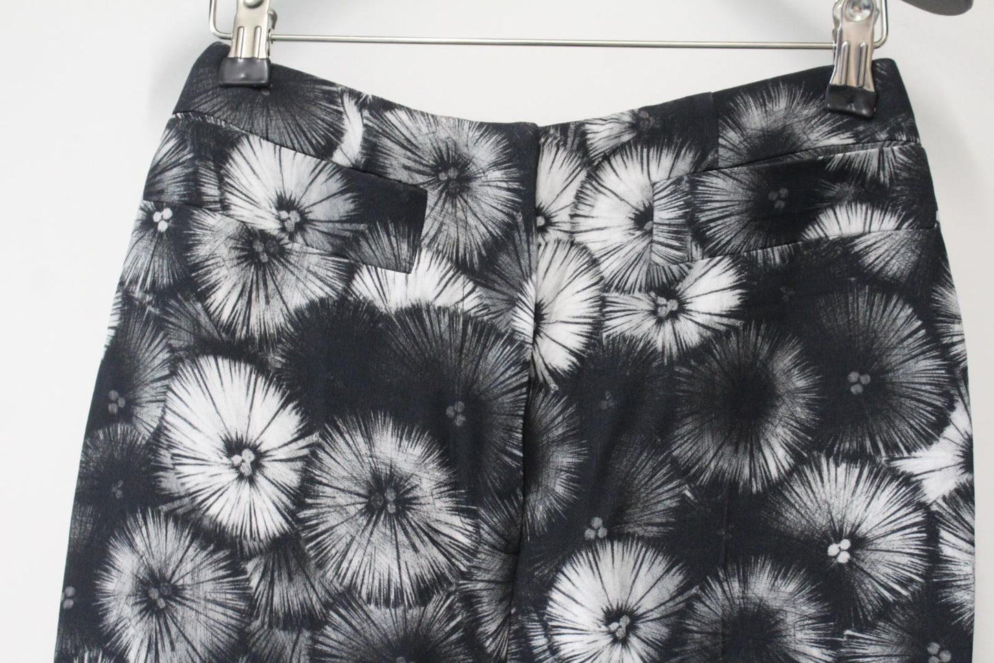 PRADA Ladies Grey Floral Print Straight Leg High Rise Trousers IT38 UK6 NEW