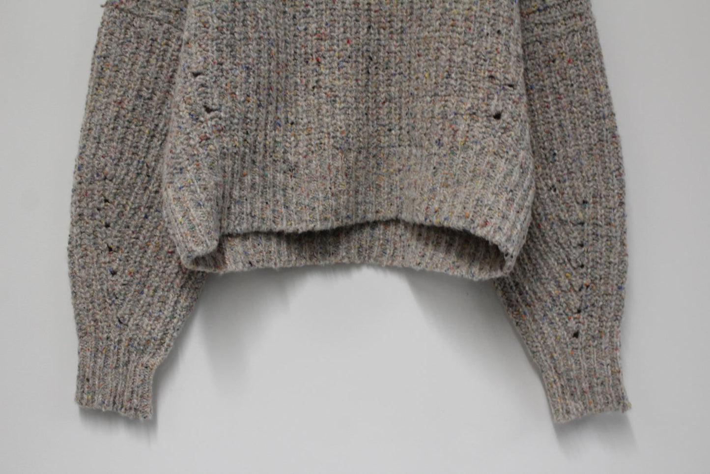 ISABEL MARANT Ladies Multicoloured Wool Blend Cropped Jumper FR34 UK6 NEW
