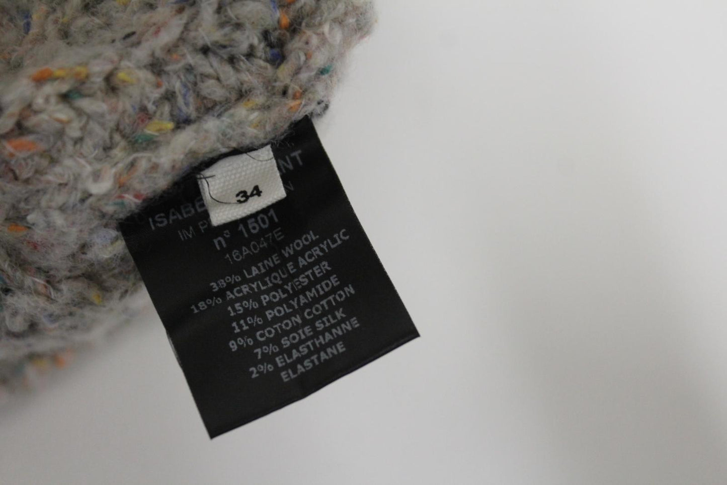 ISABEL MARANT Ladies Multicoloured Wool Blend Cropped Jumper FR34 UK6 NEW