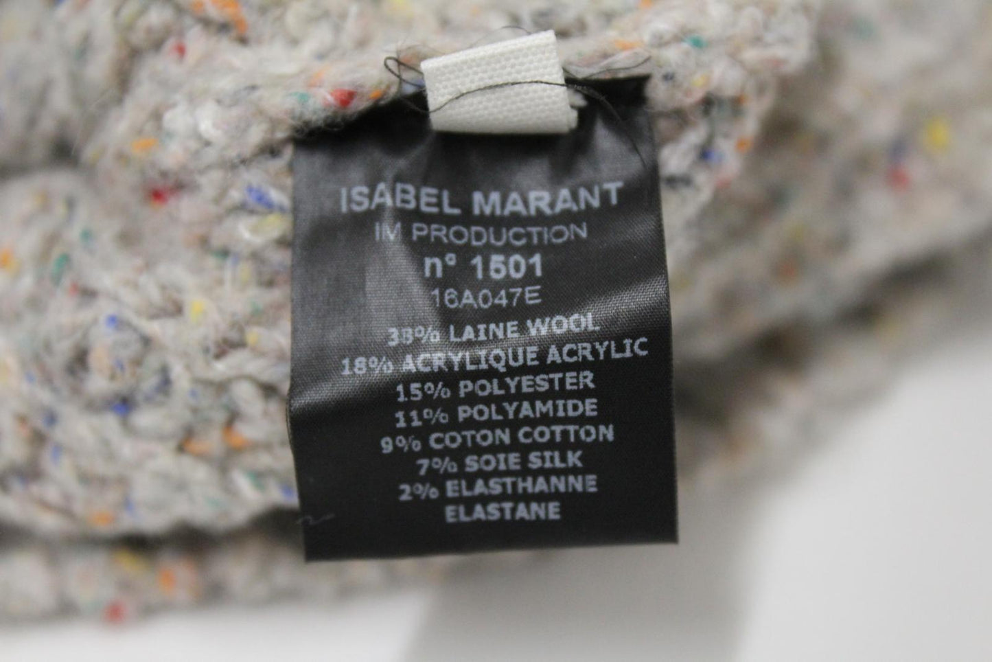 ISABEL MARANT Ladies Multicoloured Wool Blend Cropped Jumper FR34 UK6 NEW