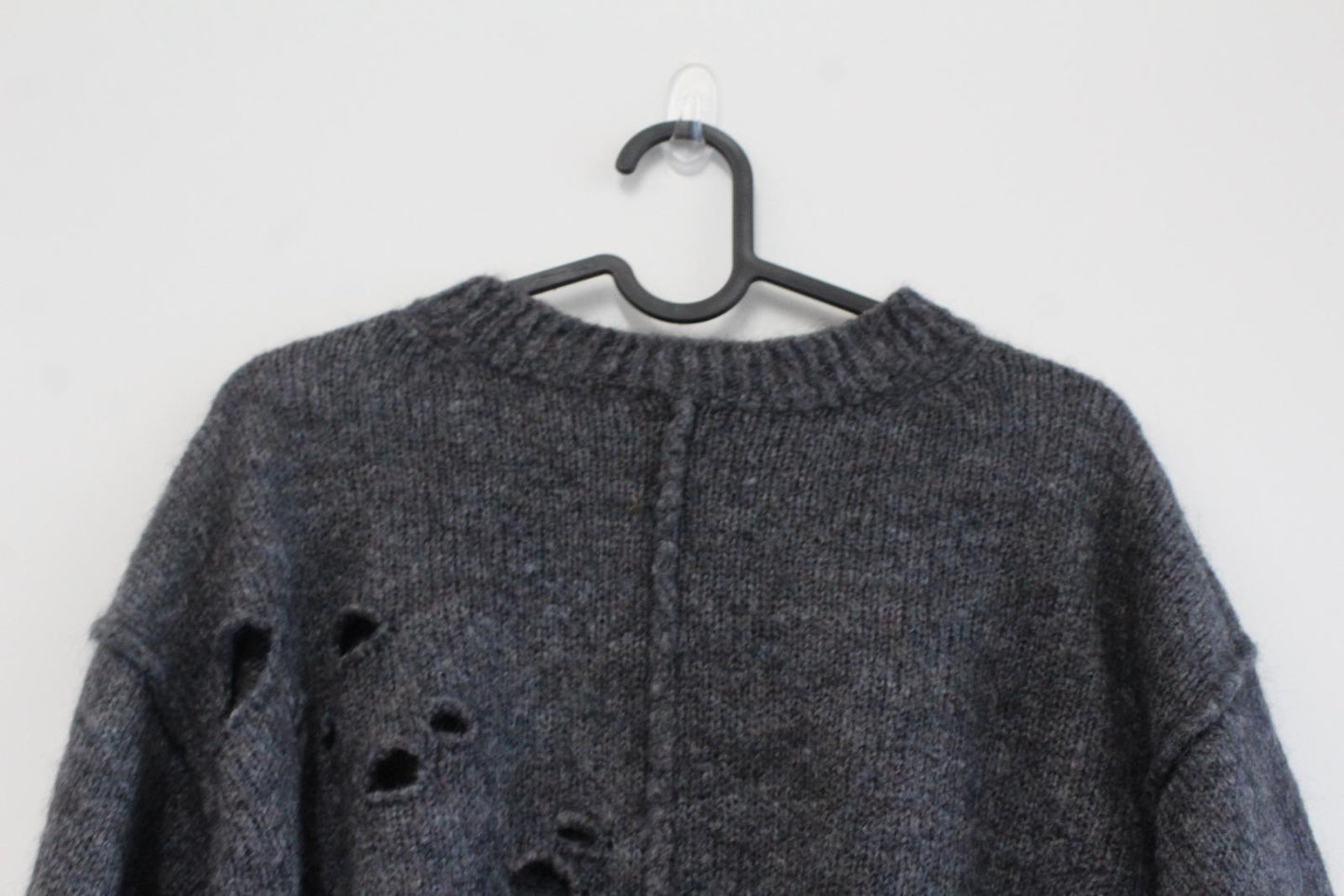 ISABEL MARANT Ladies Grey Mohair Wool Cut-Out Boxy Fit Sweater Size 34/XS NEW