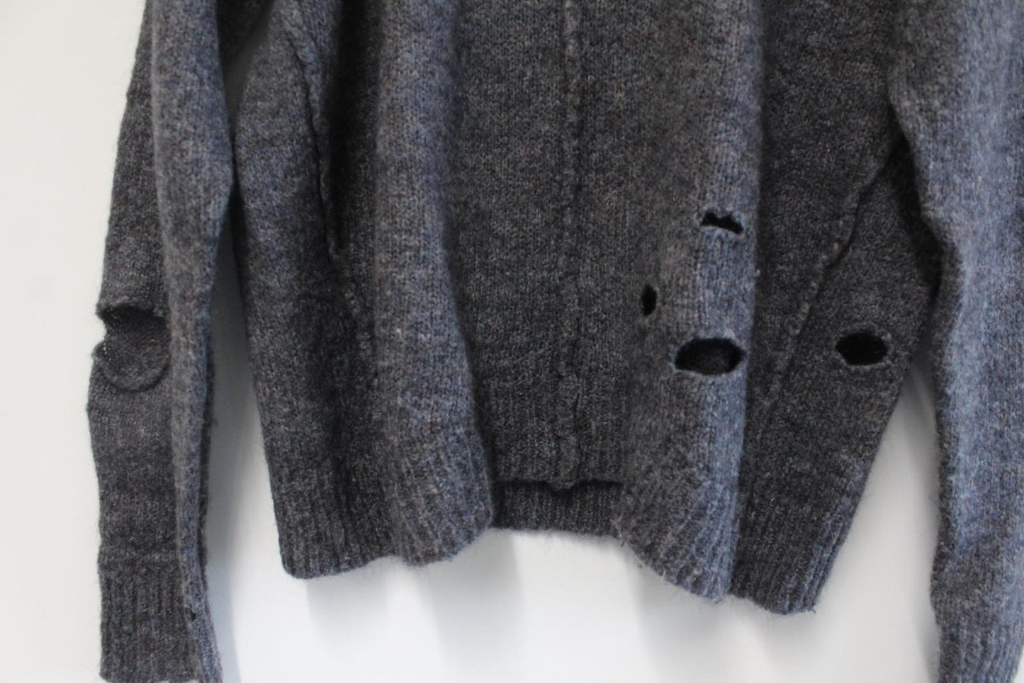 ISABEL MARANT Ladies Grey Mohair Wool Cut-Out Boxy Fit Sweater Size 34/XS NEW