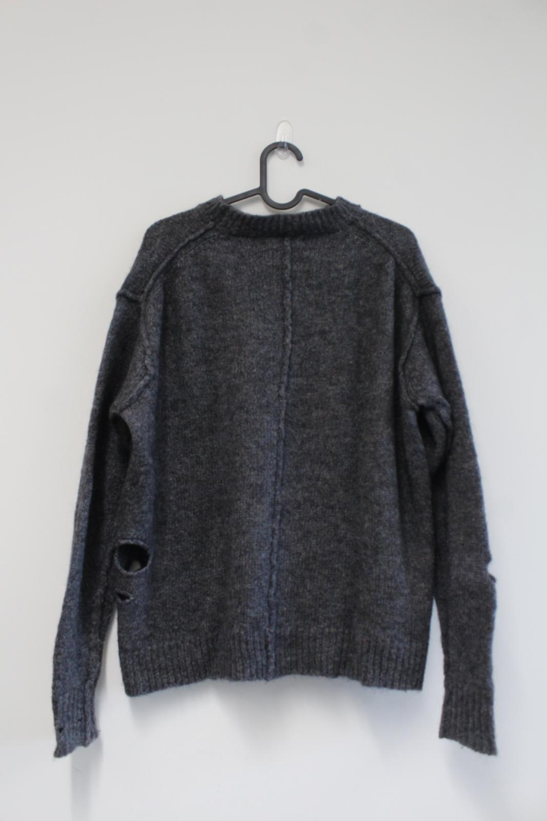 ISABEL MARANT Ladies Grey Mohair Wool Cut-Out Boxy Fit Sweater Size 34/XS NEW